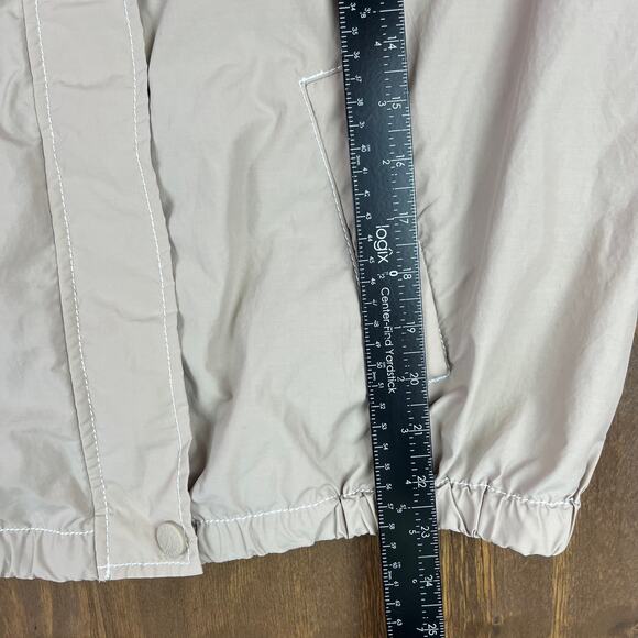 Nautica Womens Jacket Tan Windbreaker Bomber Rain Gorpcore Fly Away Outdoors L - Picture 6 of 12